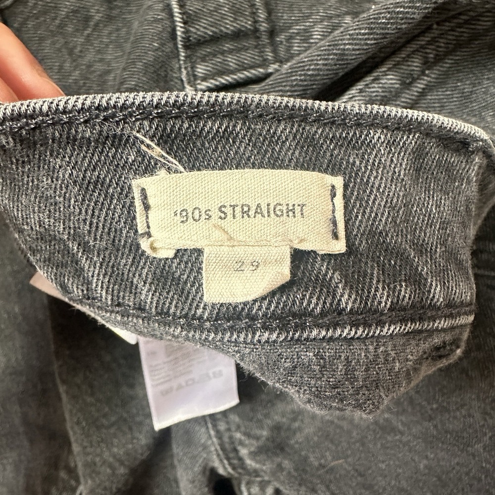 Madewell The 90s Straight Utility Jeans In Washed Black - Picture 4 of 10